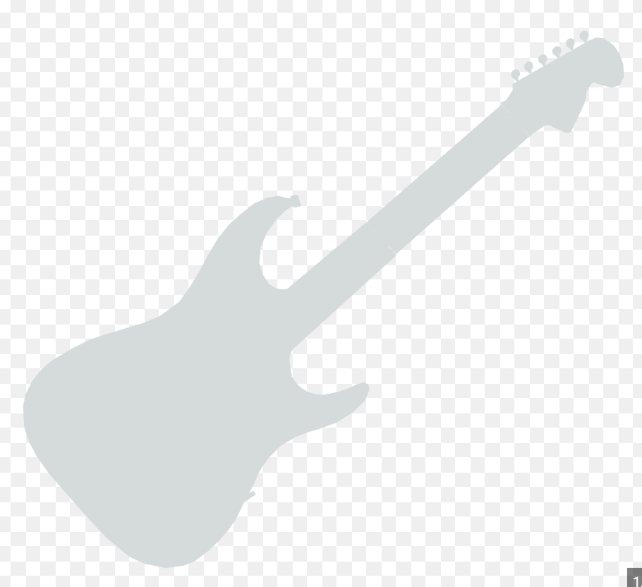 Placeholder image of a grey guitar silhouette against a white background